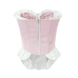 New Sexy, Sweet, Breast-Wiped Fish Bone Slim Blouse In Spring, French