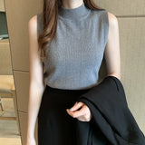 Zingj New Summer Bottom Sweater Xia Slim, Thin Sweater, Sleeveless Knitted Sweater, Put On A