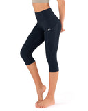 Women's Yoga Pants Large Size Seven Cents Trousers Pocket Solid Color High Waist Fitness Exercise