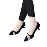 Zingj Shoes Women 2023 Autumn Fashion New Round Head Rhinestone Shallow Mouth Flat Shoes Comfortable Loafers Black Four Seasons