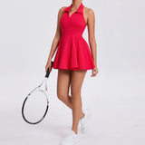 Zingj Sports Dress With Breast Pads For Breathable Outdoor Golf Back Yoga Tennis Dress- Outfit