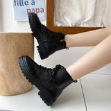 Boots Women 2025 New Lady British Wind Black Increases Short