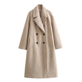 New Soft Double-Breasted Loose Coat Coat