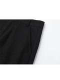 Vintage Gothic Black Shorts Wide Leg Knee Length Pants Loose Hip Hop Streetwear Harajuku High Waist Femme Y2k Punk