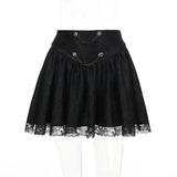 Summer New Dark Wind Shoulder Flocking Blouse Sexy Hot Girl Slim Short Skirt