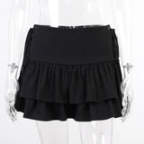 Dark Personality Side Waist Band Skirt Ins2023 Spring Girl's New Half