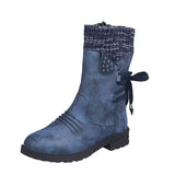 Autumn And Winter New Women's Cotton Boots Flat Bottom Leisure Size 43 Medium Boots Women Hot Snow