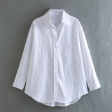 New Multi-Color Loose Casual Version Of Poplin Long-Sleeved