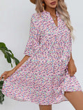 Zingj Women's Hot Style Dress 2023 Summer Loose V-Neck Casual Short Dress Women's