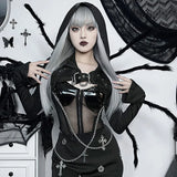 Autumn New Street Fashion Slimming Chain Gilding Fabric With Hats And Long
