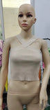 Zingj Cross Hanging Neck Knit Sling Small Vest Bare Back Tight Show Thin Bandage Wipe-Outfit