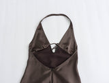 New Autumn Silk Satin Style Lingerie Dress