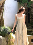 Midi Dresses for Women 2023 Summer New Korean Elegant Satin Vestido Wedding Evening Party Prom Clothes Female Dress