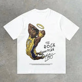 Men's T-Shirt 2024 Basketball Shirt Sports Style Short-Sleeved Cotton Print Loose T-Shirt Street Hip-Hop Blouse Short