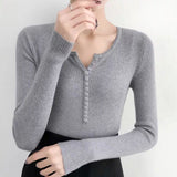 Zingj Women's Autumn And Winter Knitted Sweater With 2023 New High-End V Tie Bottom Slim White Long-Sleeved