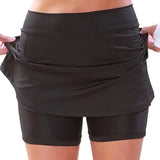 Solid Color Medium Waist Skirt, Exercise Yoga, Three-Point Shorts, Skirt