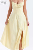 Women Floral Print Long Dress Summer Chic Short Sleeve Spaghetti Strap Split A Line Party Sundress Ladies Holiday Beach