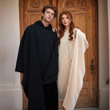 And Winter Punk Loose Hooded Wool, Loose Cloak Tops Men And Women's