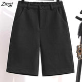 Women Straight Solid Korean Preppy Style Slim Leisure Students Soft Warm Autumn All-match Streetwear Chic Bottom