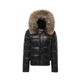 Winter Big Raccoon Feather Collar Down Jacket Female Short Yao Di Slim Add Thick Show Thin Waist Coat Tide-Outfit