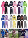 Brand Sp5der 55555 Star Printed Hoodie Pantsuit Suit For Men And