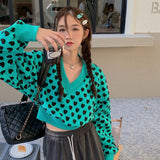 Short Hoodie Women 2022 Spring Autumn Student New Trendy Cool Net Red Fried Street V Neck Love Print Design Top