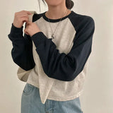 Raglan Contrast Color Long Sleeve TeeOutfit
