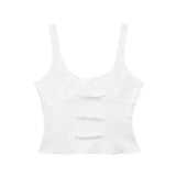 New Bowknot Trim Sexy Halter Top Vest