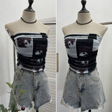 Shooting Running Volume With Chest Pad Holiday Brat Folding Outer Vest Wrapping Sleeveless Top