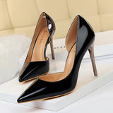 Zingj Metallic High Heels With High Heels Shallow Pointed Side Hollow Out Sexy Nightclub Women's Singles