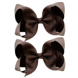 4'' Cute Solid Grosgrain Ribbon Bowknot Hair Clips For Girls Handmade Hairpins Barrettes Headwear Kids Hair