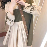 Women Patchwork Feminine Simple Vintage Spring Single Breasted Fashionable Students New BF Style Outerwear Chic