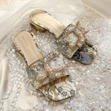 Zingj With Cool Slippers Women Wear Fashion Flat Out Women's Rhinestone Shoes Drag A Word Drag 2023 New