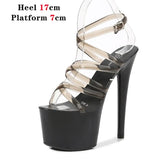 2022 New Brand Women Sandals Summer Shoes Sexy Thick High Heels Platform Dress Party Wedding Shoes Woman Pumps Stripper