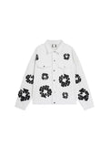 High Street Tide Card Letter Printed Loose Jeans Jacket Men's And Women's Same High Street