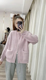 Zingj Color Lazy Wind Double-Headed Zipper Soft Waxy Sweater Autumn New Women's High-Level Versatile Knit