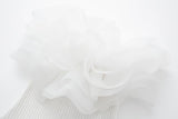New Spring Women's Wear One-Word Collar Transparent Hard Yarn Laminated Decorative Rib