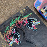 Year's Hot Gothic Y2K Men's Jeans Hip-Hop Loose Punk Style Harajuku