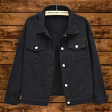 Zingj Denim Jacket Women's Loose Summer Korean Casual Versatile 2024 Short Jacket Long Sleeve Jacket-Outfit