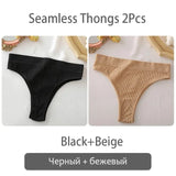 Women's thong High Waisted Seamless Women's Panties Comfortable Briefs 6 Solid Colors S-XL Sexy Underpants For