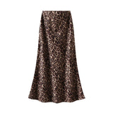 Print Half-Dress Woman 2025 Autumn And Winter New High-Rise Thin Fishtail Skirt Mid-Length One-Step Skirt