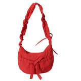 Aesthetic Bow Knot Stitching Shoulder BagOutfit