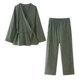 New Spring Style Kimono Coat 5427743 Trousers 5427431 211-1-Outfit
