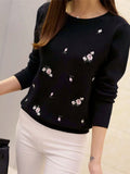 Sweater Women Embroidery Knitted Winter Women Sweater And Pullover Female Tricot Jersey Jumper Pull