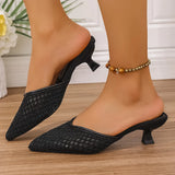 2025 Summer Half Drag Women's Shoes 43 Large Breathable High Heel Slippers Sexy