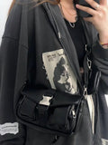with sewn on graphics and zip