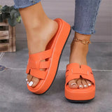 Thick Bottom Slippers 2025 Summer New Round Head Pine Pastry Bottom Casual Cold Slippers