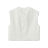 New Series Breasted Round-Neck Vest