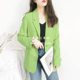 Zingj Suit Jacket Female 2024 Spring And Autumn New Korean Version Loose Students Long Jacket Casual Small Suit
