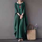 Women Long Maxi Dresses Plus Size White Red Large Loose Cotton Linen Dress Summer New Straight Vestodis Female